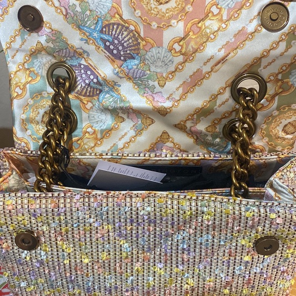 Kurt Geiger London Mixed fabric and raffia Crossbody bag - Picture 10 of 13